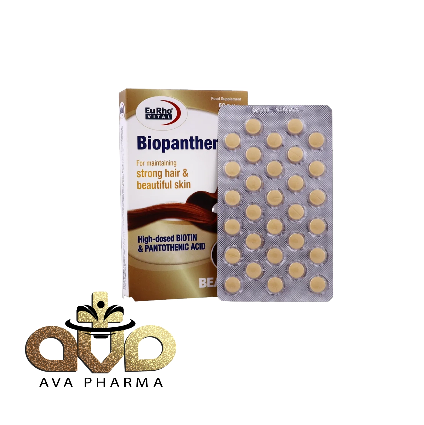 Biopanthene Tablet - EuRho Vital 1 قرص بیوپانتن یوروویتال | آوافارما