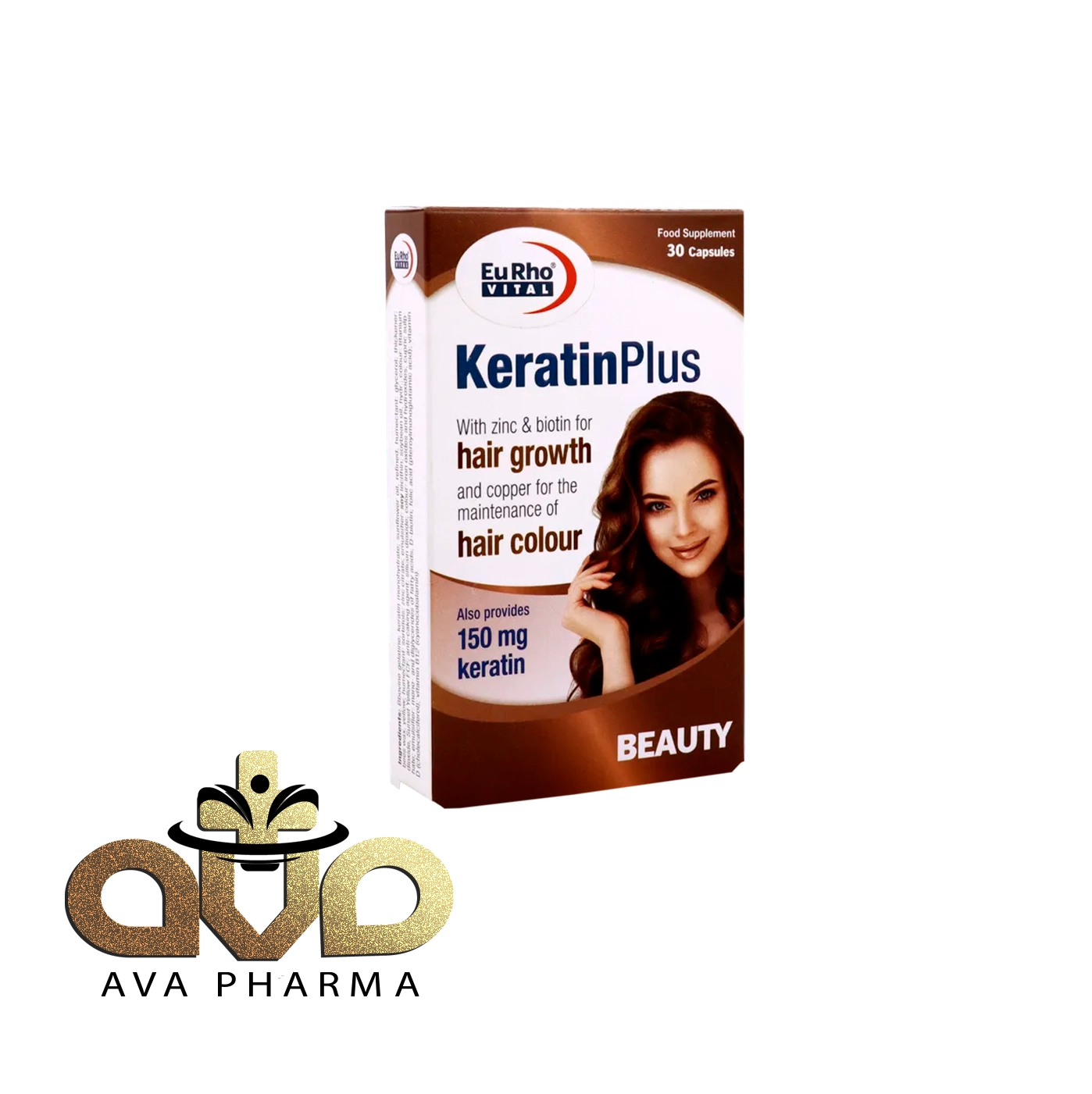 Keratin Plus Capsule - Eurho Vital 1 کپسول کراتین پلاس یوروویتال 30 عددی | آوافارما