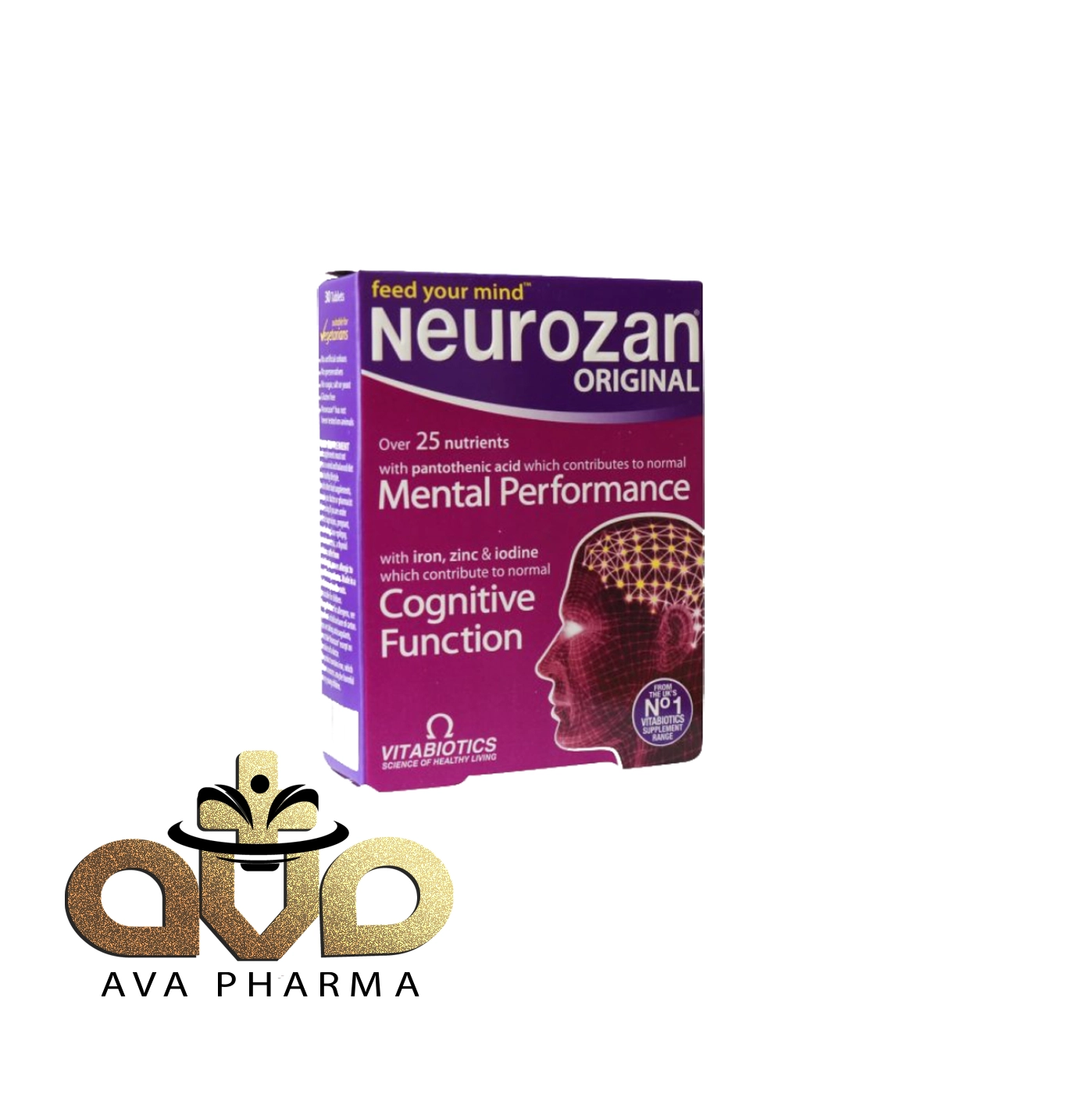 Vitabiotics Neurozan Feed Your Min Original 30 Tab 1 قرص نروزان ویتابیوتیکس اورجینال ۳۰ عدد | آوافارما