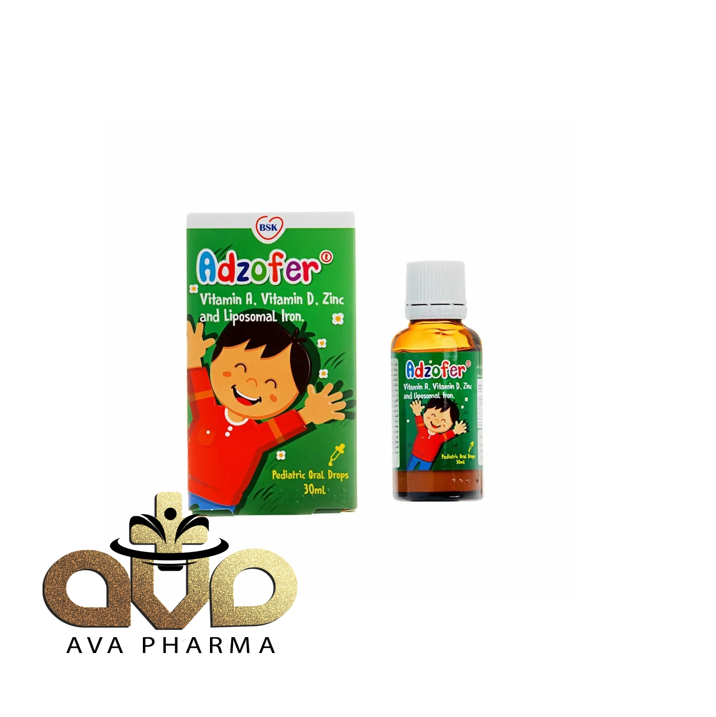 Adzofer Pediatric Oral Drops - BSK 1 قطره خوراکی آدزوفر بی اس کی | آوافارما