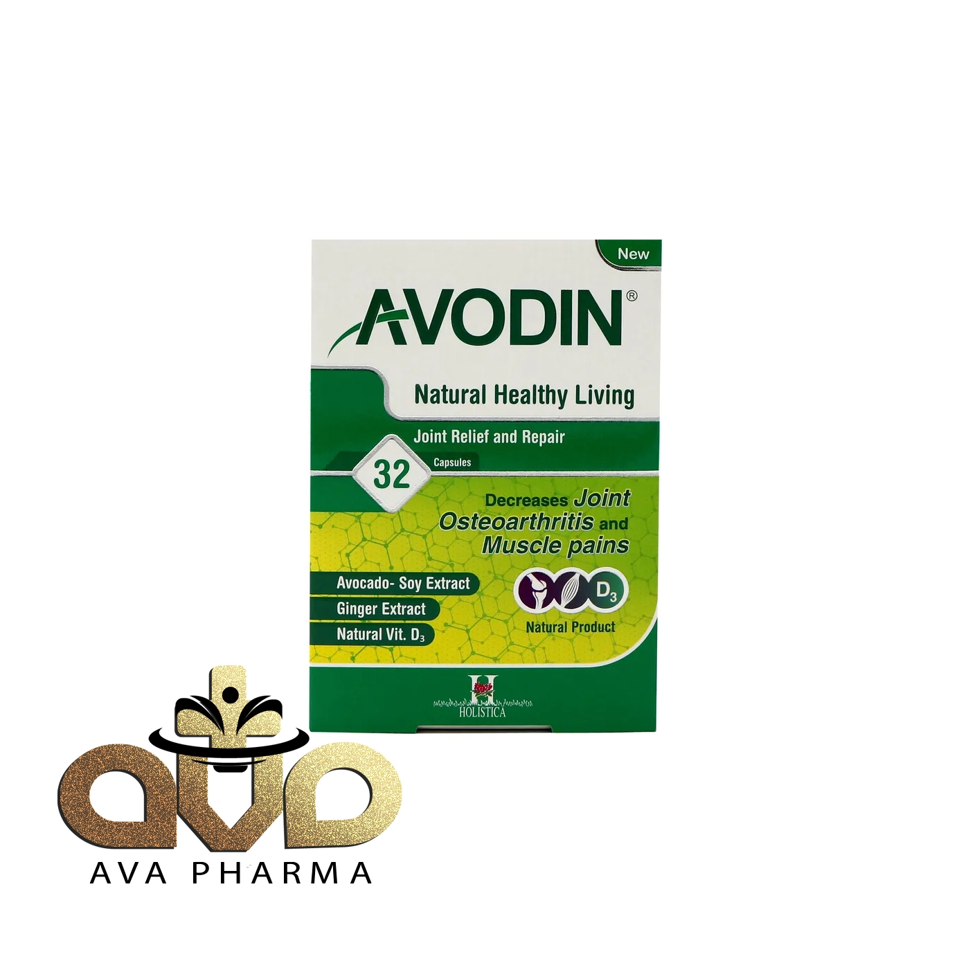 Avodin Capsules - Holistica 1 کپسول آوودین هولیستیکا تقویت مفاصل 32 عددی | آوافارما