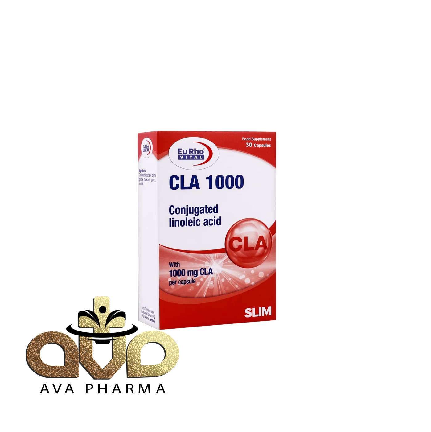 CLA 1000 Capsule - Eurho Vital 2 کپسول سی ال ای 1000 یوروویتال 30 عددی | آوافارما