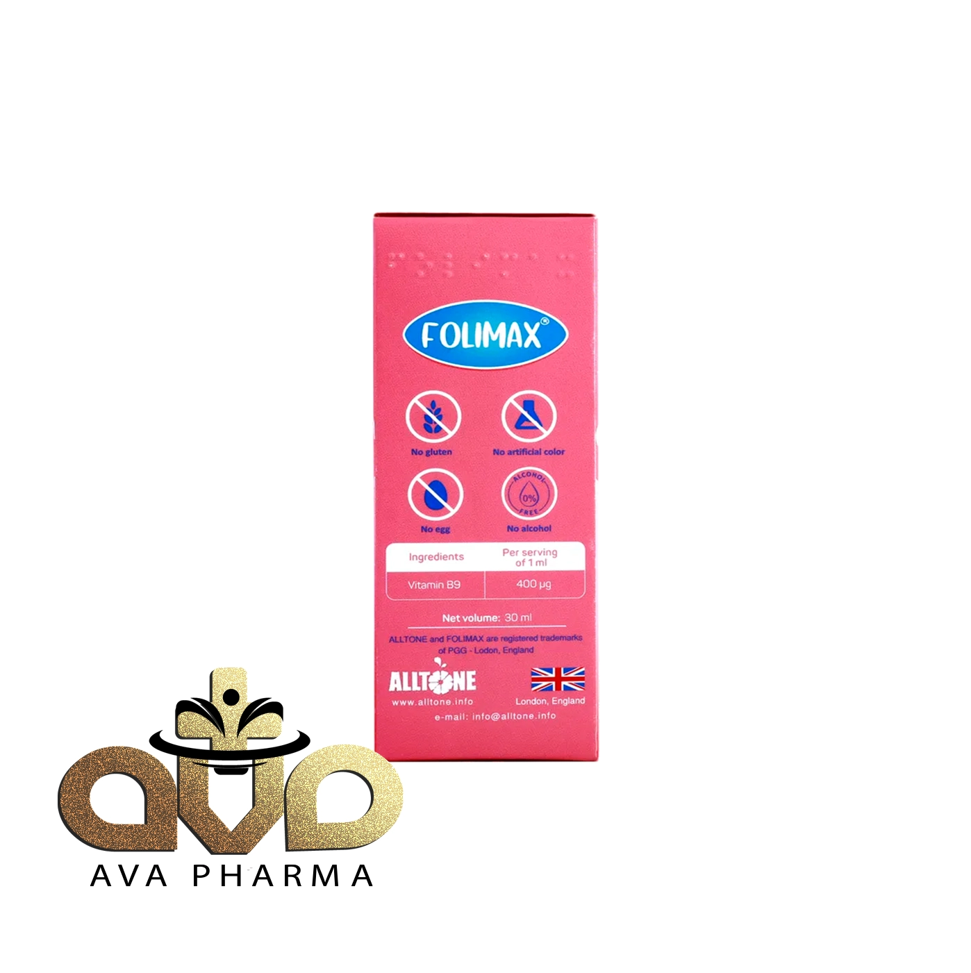 Foli Max Tablet - Alltone 3 قطره اسید فولیک فولیمکس آلتون 30 میلی لیتری | آوافارما