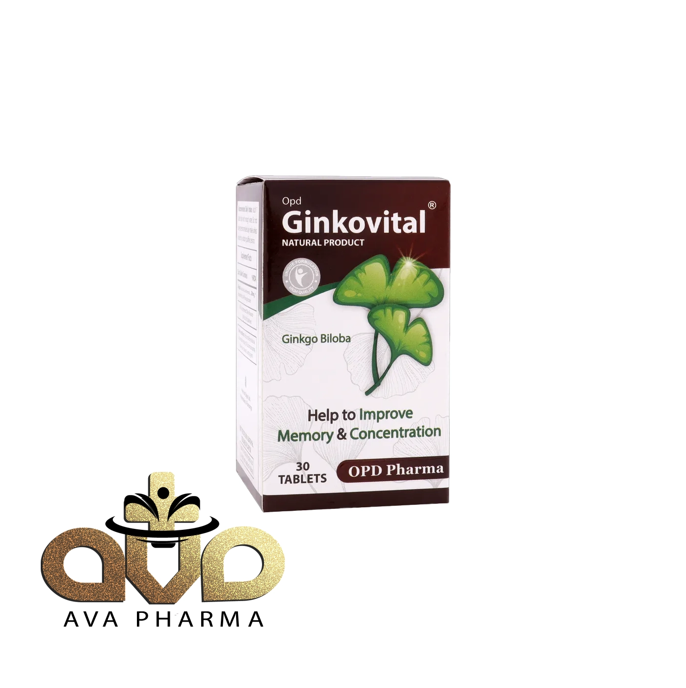 Ginkovital - OPD Pharma 2 قرص جینکوویتال او پی دی فارما تقویت حافظه 30 عددی | آوافارما
