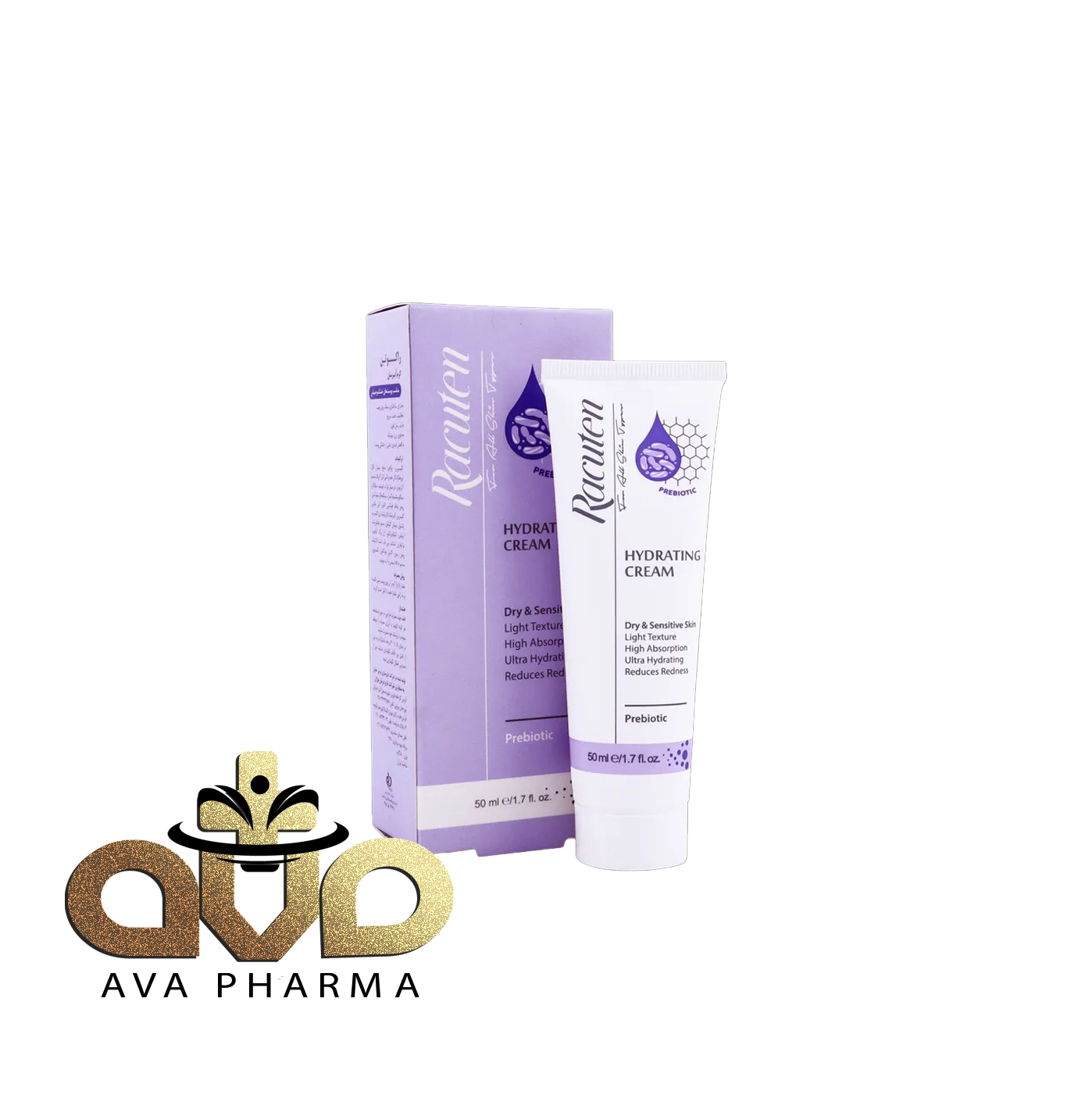 Hydrating Cream for Dry and Sensitive Skin - Racutan 2 کرم آب رسان پوست خشک و حساس راکوتن | آوافارما