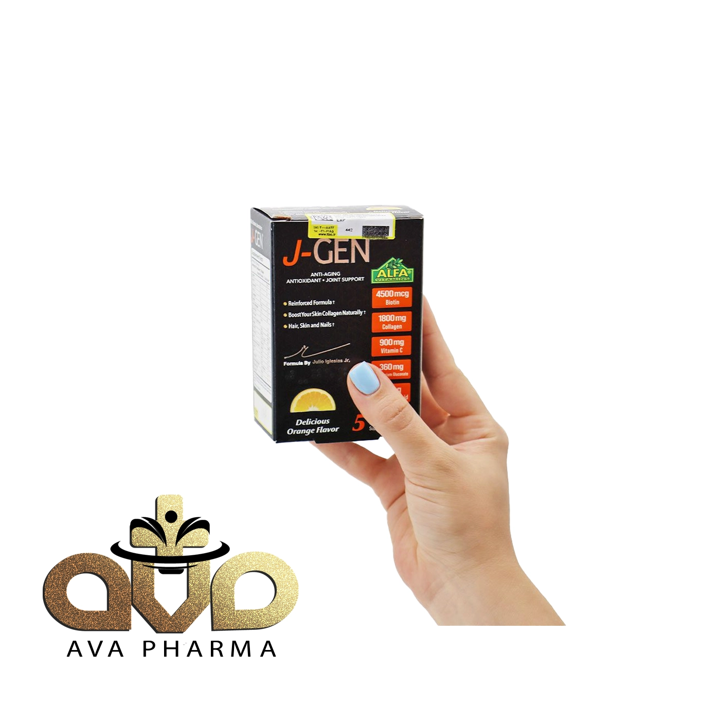 J Gen alfa vitaminz 2 ساشه جی جن آلفا ویتامینز 5 عدد | آوافارما