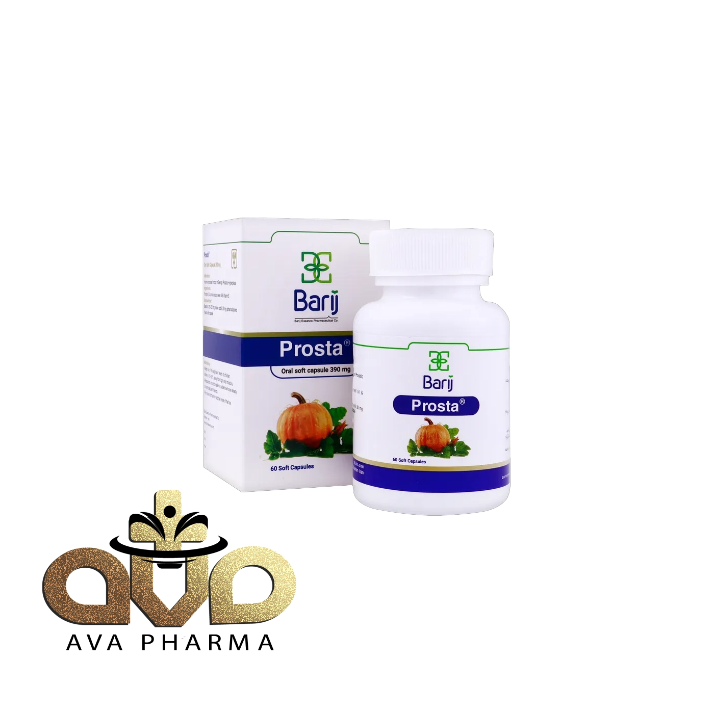 Prosta Barij Soft Capsule - Barij Essence 1 سافت ژل پروستا باریج اسانس 60 عددی | آوافارما