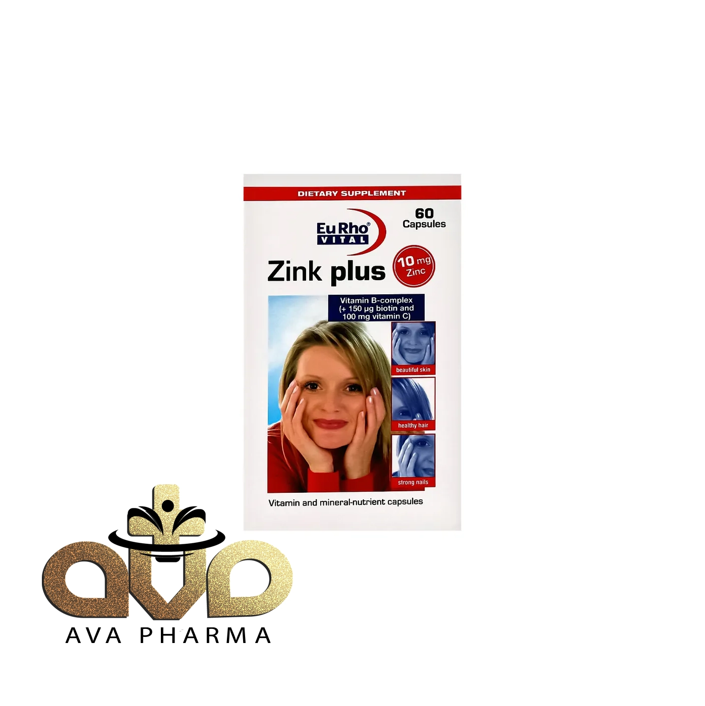 Zinc Plus Capsule 10mg - Eurho vital سافت ژل زینک پلاس 10 یوروویتال 60 عددی | آوافارما