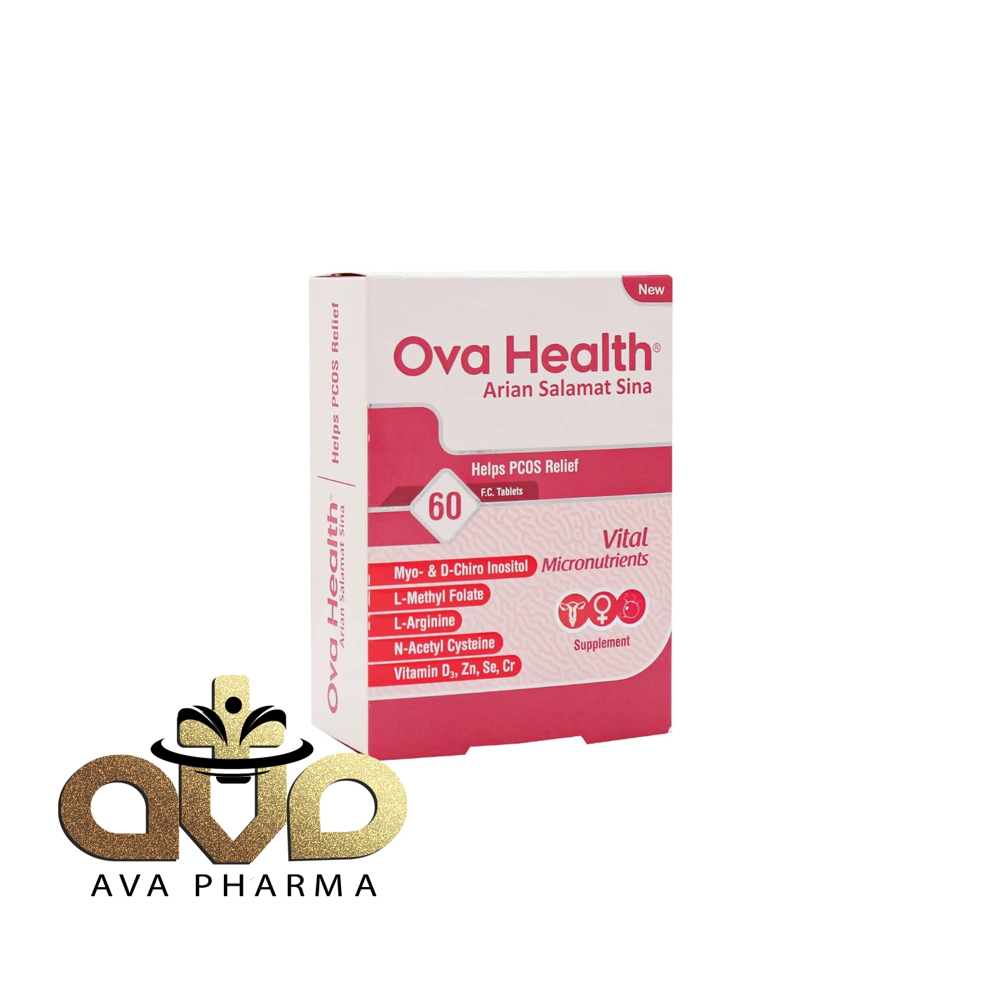 Arian Salamat Sina Ova Health 60 FC Tabs 1 قرص اواهلث آرین سلامت سینا | آوافارما