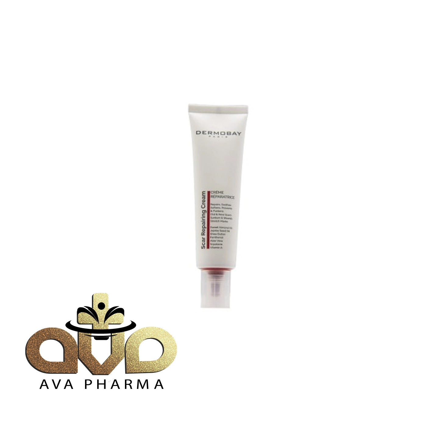 DERMOBAY PARIS SCAR REPAIRING CREAM 40ML 1 کرم درمانی و ترمیم کننده پوست درموبای | آوافارما