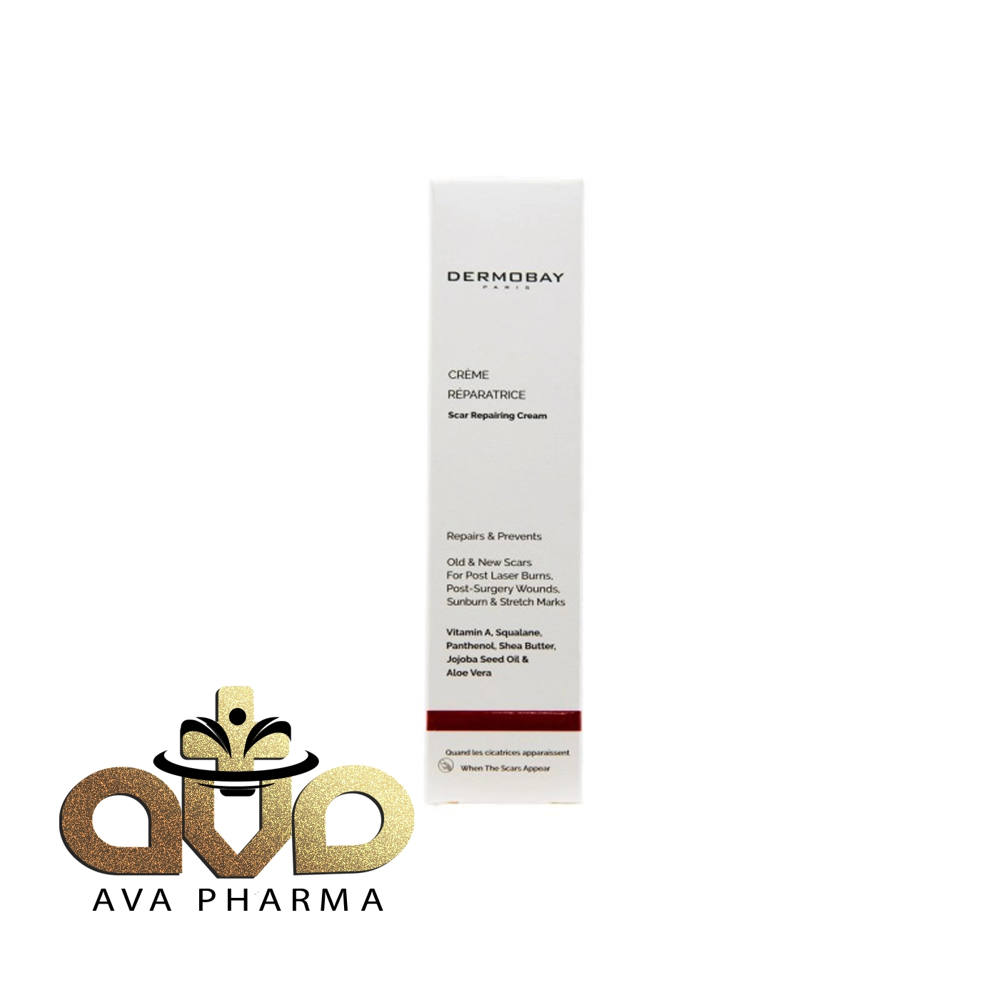 DERMOBAY PARIS SCAR REPAIRING CREAM 40ML 5 کرم ترمیم کننده پوست درموبای | آوافارما