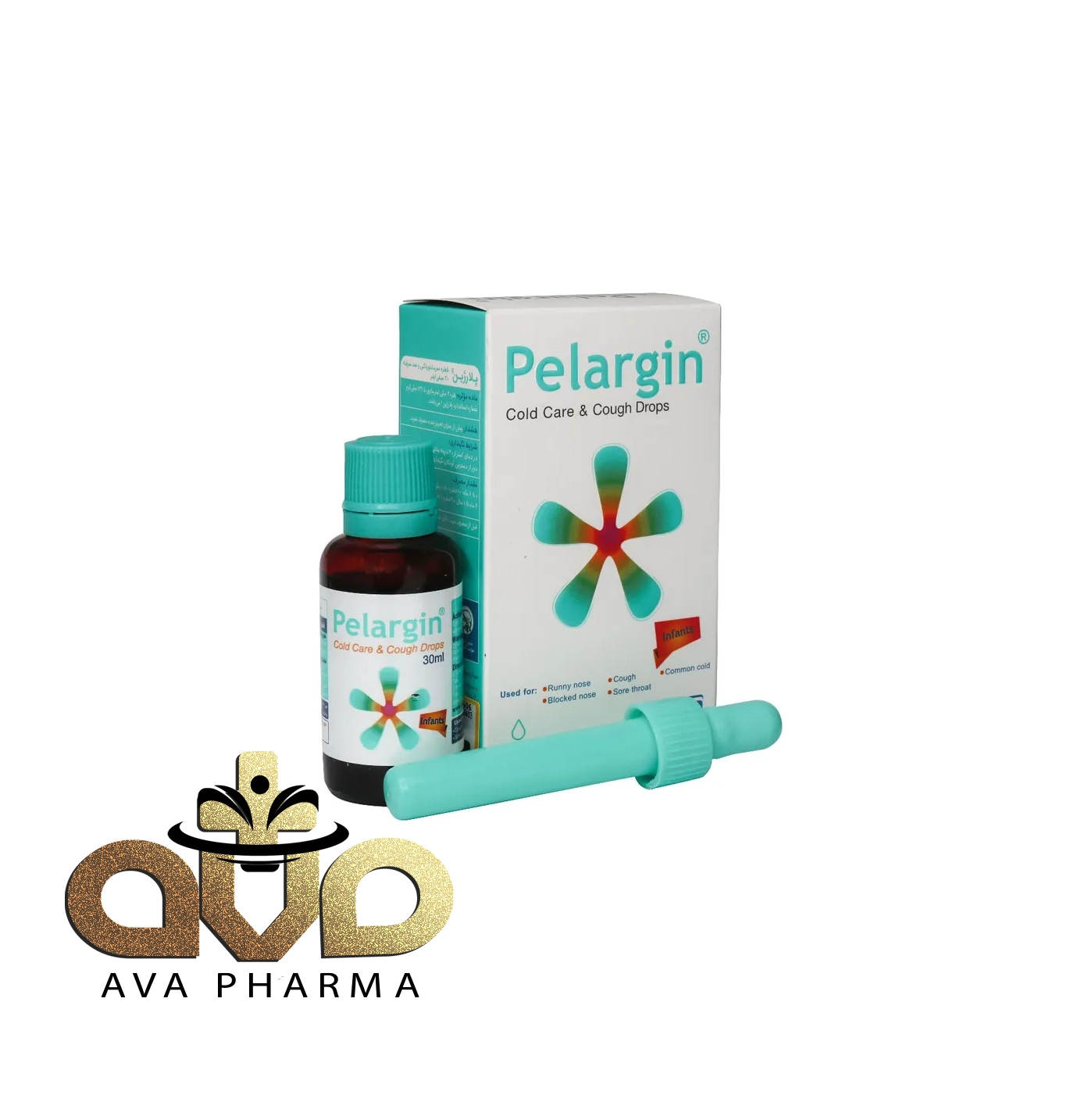 Pars Gita Darou Pelargin Cold Care And Cough Drops 1 قطره ضدسرفه و سرماخوردگی پلارژین | آوافارما
